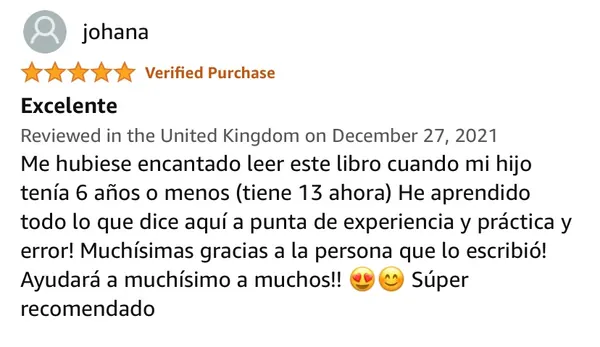 Reseña de cinco estrellas en Amazon del libro La pieza perdida del Autismo.